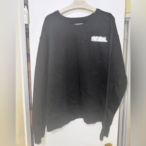 Nyden Oversized Black Sweatshirt w/ Deer Graphic – Large